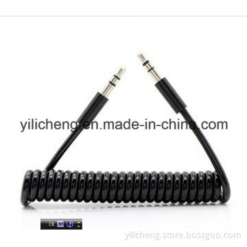 Jack 3.5 to 3.5 Cable Male to Male Stereo Aux Car Audio Spring Cable for iPhone iPod Mobile Phone MP3 MP4